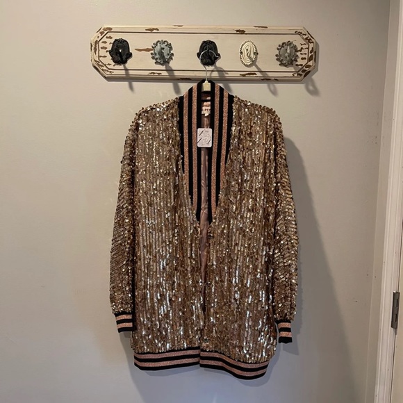 NWT Free People Riviera Sequin Dolman Jacket - Picture 2 of 11